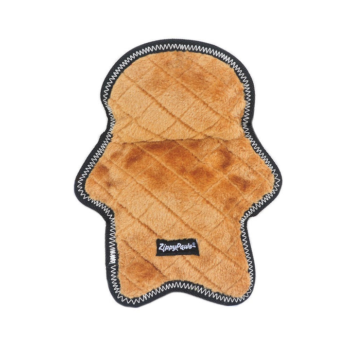 Zippy Paws Z-Stitch Tough Plush Dog Toy - Gingerbread Man-Dizzy Dog Collars